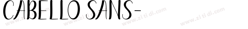 Cabello Sans字体转换